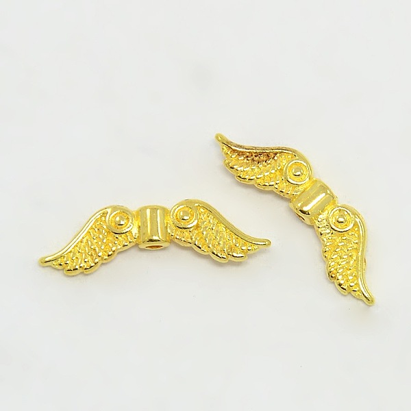 PandaHall Tibetan Style Alloy Beads, Lead Free & Cadmium Free, Golden Color, Wing, 7x23x3mm, Hole: 1.5mm, about 1380pcs/1000g Alloy Wing
PandaHall Tibetan Style Alloy Beads, Lead Free & Cadmium Free, Golden Color, Wing, 7x23x3mm, Hole: 1.5mm, about 1380pcs/1000g Alloy Wing