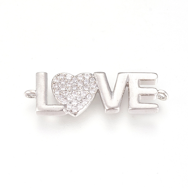PandaHall Brass Micro Pave Cubic Zirconia Links, Long-Lasting Plated, Lead Free & Cadmium Free & Nickel Free, Word Love, Clear, Real...
PandaHall Brass Micro Pave Cubic Zirconia Links, Long-Lasting Plated, Lead Free & Cadmium Free & Nickel Free, Word Love, Clear, Real...