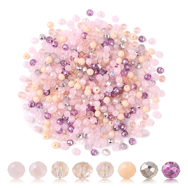 PandaHall 500Pcs Electroplat Opaque Glass Beads, Half Rainbow Plated, Faceted, Rondelle, Pink, 4x3mm, Hole: 0.4mm Glass Rondelle Pink
PandaHall 500Pcs Electroplat Opaque Glass Beads, Half Rainbow Plated, Faceted, Rondelle, Pink, 4x3mm, Hole: 0.4mm Glass Rondelle Pink