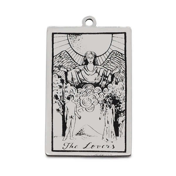 PandaHall 201 Stainless Steel Pendants, Laser Engraved Pattern, Tarot Card Pendants, The Lovers VI, 40x24x1mm, Hole: 2mm 201 Stainless Steel...
PandaHall 201 Stainless Steel Pendants, Laser Engraved Pattern, Tarot Card Pendants, The Lovers VI, 40x24x1mm, Hole: 2mm 201 Stainless Steel...