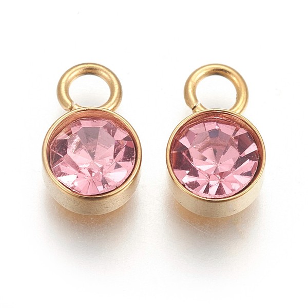 PandaHall Glass Rhinestone Charms, October Birthstone Charms, with Golden Tone 201 Stainless Steel Findings, Flat Round, Light Rose..., Pink
PandaHall Glass Rhinestone Charms, October Birthstone Charms, with Golden Tone 201 Stainless Steel Findings, Flat Round, Light Rose..., Pink