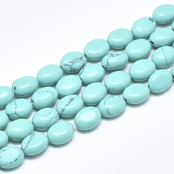 PandaHall Synthetic Turquoise Beads Strands, Oval, 8x6x4mm, Hole: 1mm, about 49~50pcs/strand, 14.5 inch~14.7 inch Synthetic Turquoise Oval
PandaHall Synthetic Turquoise Beads Strands, Oval, 8x6x4mm, Hole: 1mm, about 49~50pcs/strand, 14.5 inch~14.7 inch Synthetic Turquoise Oval
