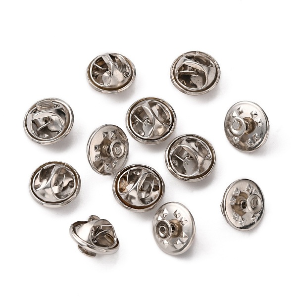 PandaHall Iron Lapel Pin Backs, Tie Tack Pin, Brooch Findings, Platinum, Tray: 4.5mm, 12mm, Pin: 1mm Iron
PandaHall Iron Lapel Pin Backs, Tie Tack Pin, Brooch Findings, Platinum, Tray: 4.5mm, 12mm, Pin: 1mm Iron