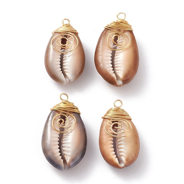 PandaHall Natural Cowrie Shell Wire Wrapped Pendants, with Eco-Friendly Golden Copper Wire, for Jewelry Making, Camel..., Brown
PandaHall Natural Cowrie Shell Wire Wrapped Pendants, with Eco-Friendly Golden Copper Wire, for Jewelry Making, Camel..., Brown
