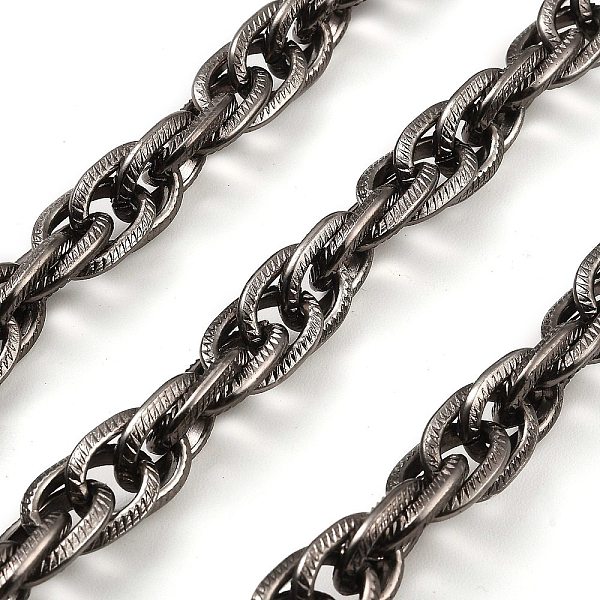 PandaHall Aluminium Rope Chains, Unwelded, with Spool, Gunmetal, 16x10x2.5mm, about 16.40 Feet(5m)/Roll Aluminum
PandaHall Aluminium Rope Chains, Unwelded, with Spool, Gunmetal, 16x10x2.5mm, about 16.40 Feet(5m)/Roll Aluminum