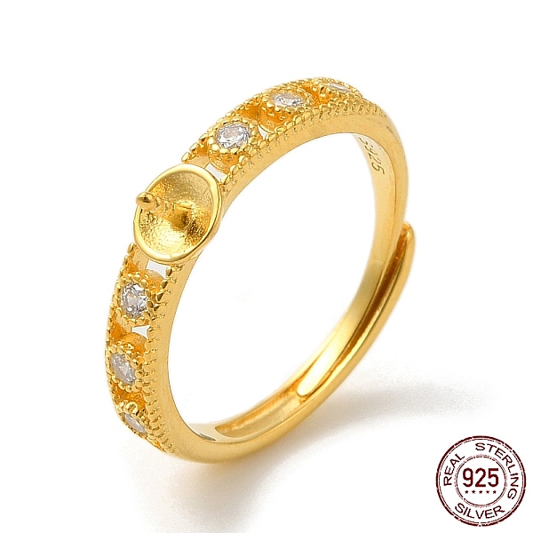 PandaHall 925 Sterling Silver Micro Pave Cubic Zirconia Adjustable Ring Settings, for Half Drilled Beads, with S925 Stamp, Real 18K Gold..., Clear
PandaHall 925 Sterling Silver Micro Pave Cubic Zirconia Adjustable Ring Settings, for Half Drilled Beads, with S925 Stamp, Real 18K Gold..., Clear