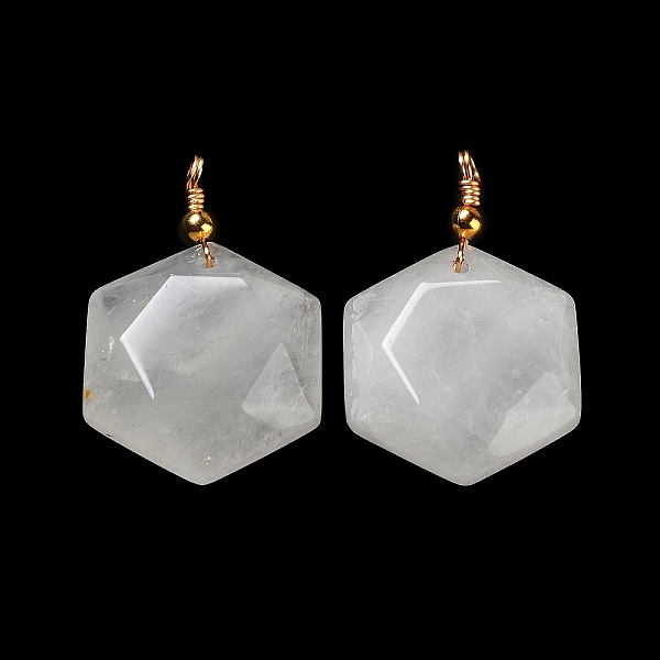 PandaHall Natural Quartz Crystal Pendants, Rock Crystal Pendants, with Rack Plating Golden Tone Brass Loops, Faceted Star, 39~40x25x8.5~10mm...
PandaHall Natural Quartz Crystal Pendants, Rock Crystal Pendants, with Rack Plating Golden Tone Brass Loops, Faceted Star, 39~40x25x8.5~10mm...