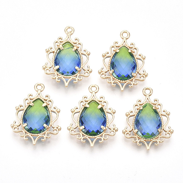 PandaHall Golden Tone Brass Pendants, with Faceted Glass, Teardrop, Light Green, 25.5x19x6mm, Hole: 1.6mm Brass+Glass Teardrop Green
PandaHall Golden Tone Brass Pendants, with Faceted Glass, Teardrop, Light Green, 25.5x19x6mm, Hole: 1.6mm Brass+Glass Teardrop Green
