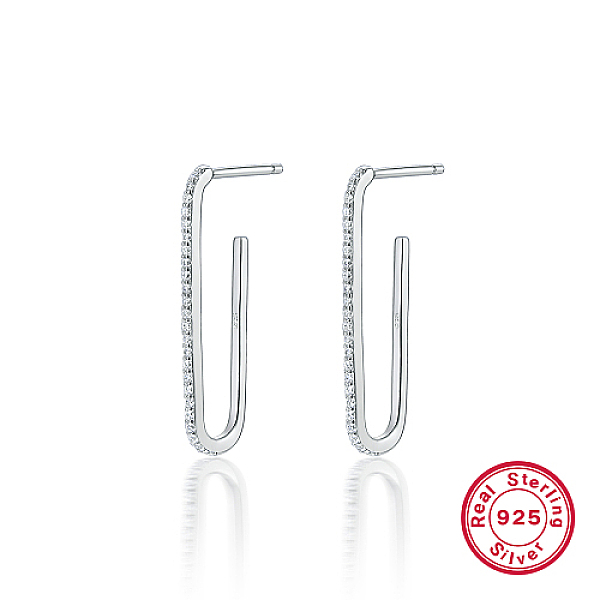 PandaHall Rhodium Plated 925 Sterling Silver Oval Stud Earrings, Half Hoop Earrings with Clear Cubic Zirconia, Platinum, 30x9mm Sterling...
PandaHall Rhodium Plated 925 Sterling Silver Oval Stud Earrings, Half Hoop Earrings with Clear Cubic Zirconia, Platinum, 30x9mm Sterling...