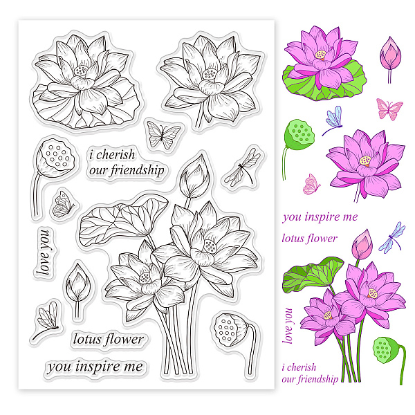 PandaHall GLOBLELAND Friendship Theme Clear Stamps Lotus Dragonfly Butterfly Silicone Clear Stamp Seals for Cards Making DIY Scrapbooking...
PandaHall GLOBLELAND Friendship Theme Clear Stamps Lotus Dragonfly Butterfly Silicone Clear Stamp Seals for Cards Making DIY Scrapbooking...