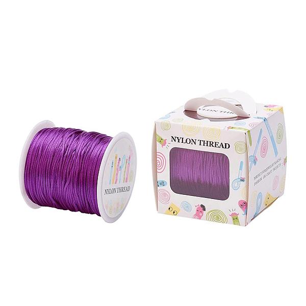 PandaHall Nylon Thread, Rattail Satin Cord, Dark Violet, 1.0mm, about 76.55 yards(70m)/roll Nylon Purple
PandaHall Nylon Thread, Rattail Satin Cord, Dark Violet, 1.0mm, about 76.55 yards(70m)/roll Nylon Purple