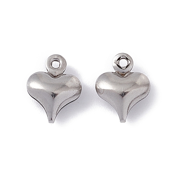 PandaHall 304 Stainless Steel Charms, Puffed Heart Charms, Stainless Steel Color, 10x8x3.5mm, Hole: 1mm 304 Stainless Steel Heart
PandaHall 304 Stainless Steel Charms, Puffed Heart Charms, Stainless Steel Color, 10x8x3.5mm, Hole: 1mm 304 Stainless Steel Heart