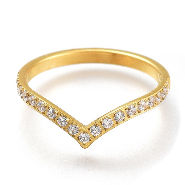 PandaHall 304 Stainless Steel Finger Rings, with Clear Cubic Zirconia, Golden, US Size 6~9, Inner Diameter: 16~19mm Stainless Steel+Cubic...
PandaHall 304 Stainless Steel Finger Rings, with Clear Cubic Zirconia, Golden, US Size 6~9, Inner Diameter: 16~19mm Stainless Steel+Cubic...