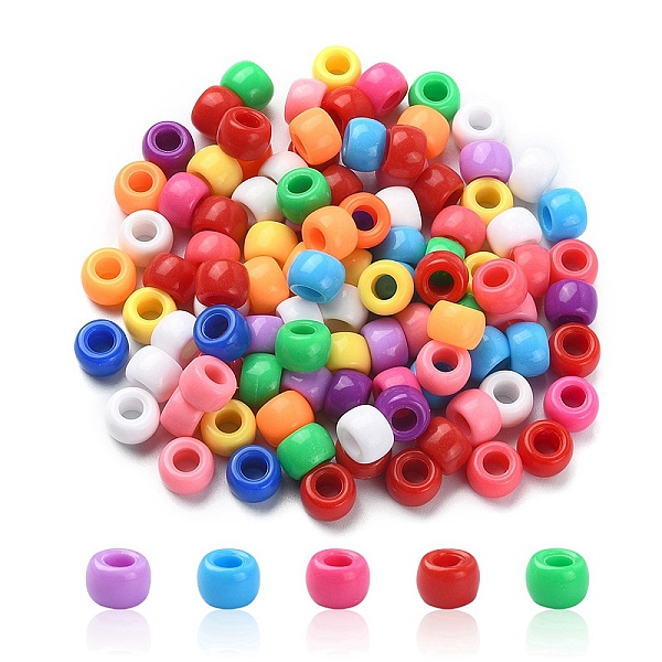 PandaHall Resin European Beads, Large Hole Barrel Beads, Mixed Color, 8x5~6mm, Hole: 4mm Resin Barrel Multicolor
PandaHall Resin European Beads, Large Hole Barrel Beads, Mixed Color, 8x5~6mm, Hole: 4mm Resin Barrel Multicolor