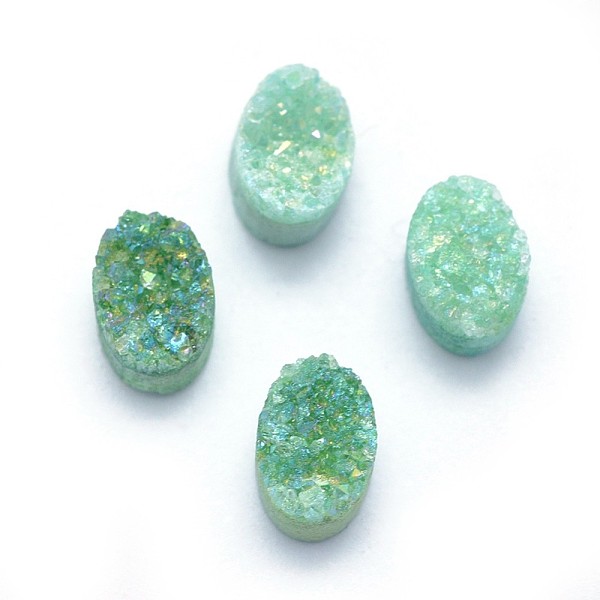 PandaHall Natural Druzy Quartz Cabochons, Oval, Dyed, Medium Sea Green, 6.5~7x5x4~5mm Quartz Crystal Oval Green
PandaHall Natural Druzy Quartz Cabochons, Oval, Dyed, Medium Sea Green, 6.5~7x5x4~5mm Quartz Crystal Oval Green