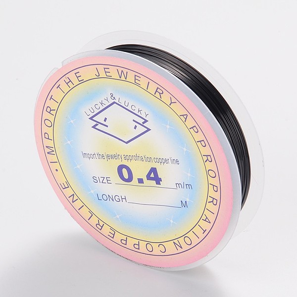 PandaHall Round Copper Jewelry Wire, Black, 26 Gauge, 0.4mm, about 39.37 Feet(12m)/roll Copper Round Black
PandaHall Round Copper Jewelry Wire, Black, 26 Gauge, 0.4mm, about 39.37 Feet(12m)/roll Copper Round Black