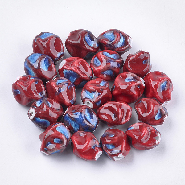 PandaHall Handmade Porcelain Beads, Fancy Antique Glazed Porcelain, Twist, Red, 17x14x14mm, Hole: 2.5mm Porcelain Twist Red
PandaHall Handmade Porcelain Beads, Fancy Antique Glazed Porcelain, Twist, Red, 17x14x14mm, Hole: 2.5mm Porcelain Twist Red