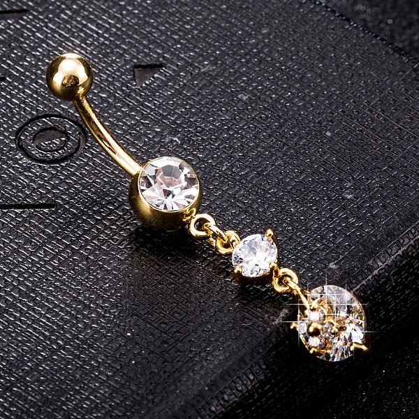 PandaHall Piercing Jewelry, Brass Cubic Zirconia Navel Ring, Belly Rings, with Surgical Stainless Steel Bar, Cadmium Free & Lead Free, Real..., Clear
PandaHall Piercing Jewelry, Brass Cubic Zirconia Navel Ring, Belly Rings, with Surgical Stainless Steel Bar, Cadmium Free & Lead Free, Real..., Clear