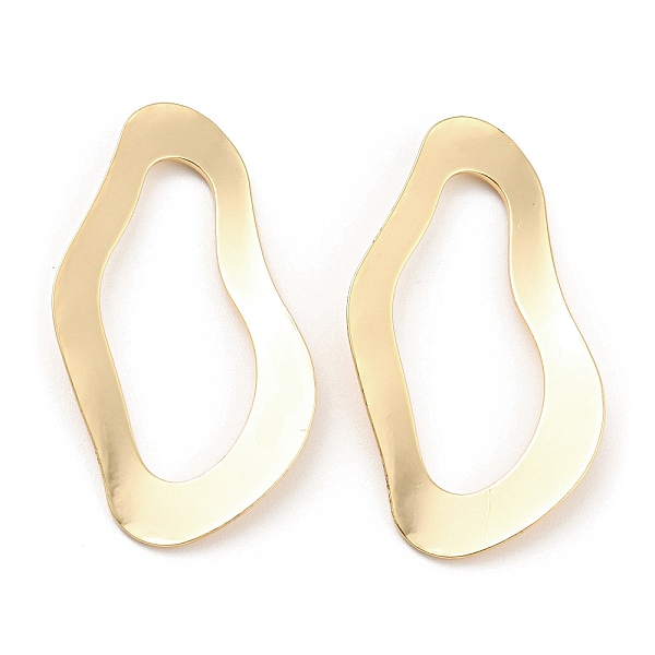 PandaHall Brass Linking Rings, Irregular Wavy Oval Connector, Real 18K Gold Plated, 40.5x22.5x2mm Brass Oval
PandaHall Brass Linking Rings, Irregular Wavy Oval Connector, Real 18K Gold Plated, 40.5x22.5x2mm Brass Oval