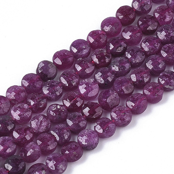 PandaHall Natural Ruby/Red Corundum Beads Strands, Faceted, Flat Round, 4x2.5mm, Hole: 0.6mm, about 102pcs/strand, 15.35 inch(39cm) Ruby...
PandaHall Natural Ruby/Red Corundum Beads Strands, Faceted, Flat Round, 4x2.5mm, Hole: 0.6mm, about 102pcs/strand, 15.35 inch(39cm) Ruby...