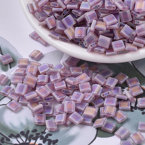 PandaHall MIYUKI TILA Beads, Japanese Seed Beads, 2-Hole, (TL142FR) Matte Transparent Smoky Amethyst AB, 5x5x1.9mm, Hole: 0.8mm, about..., Purple
PandaHall MIYUKI TILA Beads, Japanese Seed Beads, 2-Hole, (TL142FR) Matte Transparent Smoky Amethyst AB, 5x5x1.9mm, Hole: 0.8mm, about..., Purple
