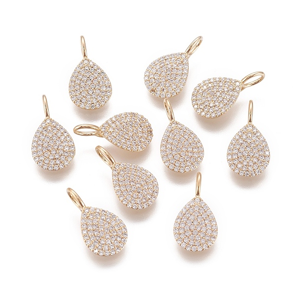 PandaHall Brass Micro Pave Cubic Zirconia Pendants, teardrop, Long-Lasting Plated, Nickel Free, Real 18K Gold Plated, 16x8.5x1.5mm, Hole...
PandaHall Brass Micro Pave Cubic Zirconia Pendants, teardrop, Long-Lasting Plated, Nickel Free, Real 18K Gold Plated, 16x8.5x1.5mm, Hole...