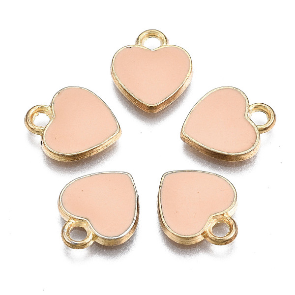 PandaHall Alloy Enamel Charms, Heart, Light Gold, Dark Salmon, 12x10x2mm, Hole: 2mm Alloy+Enamel Heart
PandaHall Alloy Enamel Charms, Heart, Light Gold, Dark Salmon, 12x10x2mm, Hole: 2mm Alloy+Enamel Heart