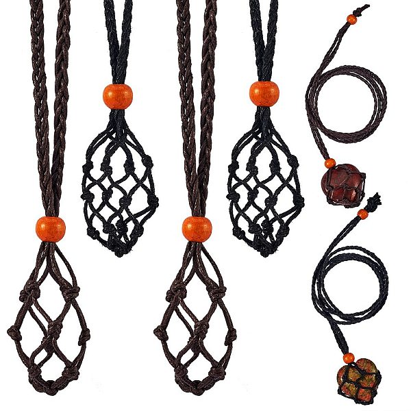 PandaHall 6Pcs 2 Colors Adjustable Braided Waxed Cord Macrame Pouch Necklace Making, Interchangeable Stone, with Wood Beads, Mixed Color..., Multicolor
PandaHall 6Pcs 2 Colors Adjustable Braided Waxed Cord Macrame Pouch Necklace Making, Interchangeable Stone, with Wood Beads, Mixed Color..., Multicolor