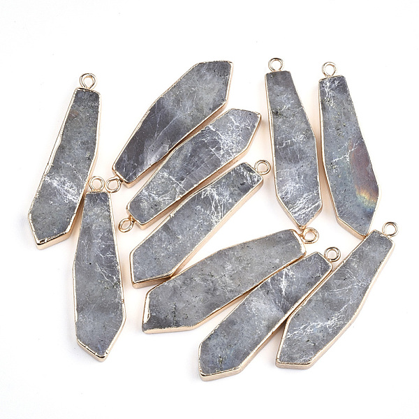 PandaHall Electroplate Natural Labradorite Pendants, with Iron Findings, Sword, Golden, 42~43x10~11x4mm, Hole: 2mm Labradorite Others
PandaHall Electroplate Natural Labradorite Pendants, with Iron Findings, Sword, Golden, 42~43x10~11x4mm, Hole: 2mm Labradorite Others
