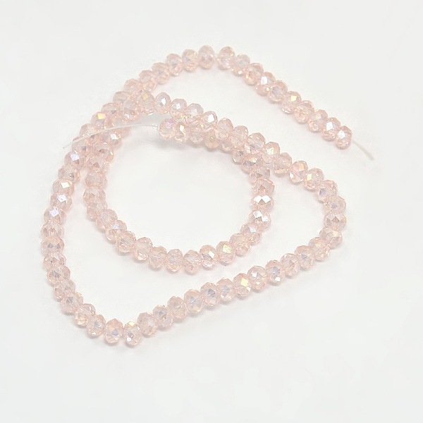 PandaHall Electroplate Glass Beads Strands, AB Color Plated, Faceted, Rondelle, Pink, 3x2mm, Hole: 1mm, about 100pcs/strand, 10 inch Glass...
PandaHall Electroplate Glass Beads Strands, AB Color Plated, Faceted, Rondelle, Pink, 3x2mm, Hole: 1mm, about 100pcs/strand, 10 inch Glass...