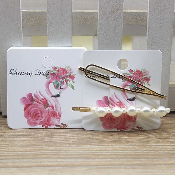 PandaHall Square Paper Hair Clip Display Cards, Hair Bow Holder Cards, Hair Accessories Supplies Headdress Card, White, Flamingo Pattern...
PandaHall Square Paper Hair Clip Display Cards, Hair Bow Holder Cards, Hair Accessories Supplies Headdress Card, White, Flamingo Pattern...