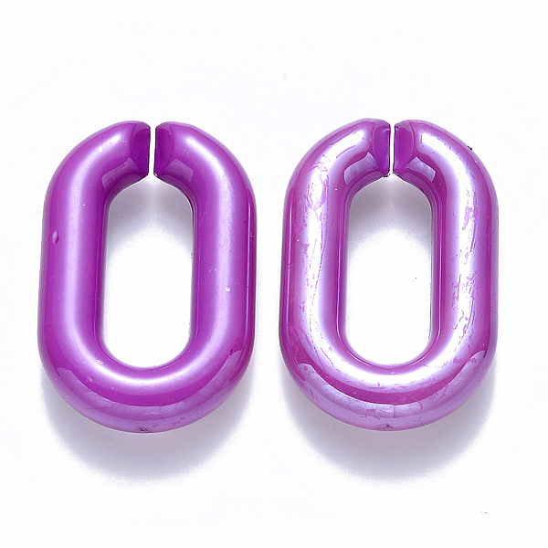 PandaHall Opaque Acrylic Linking Rings, Quick Link Connectors, for Cable Chains Making, Pearlized, Oval, Purple, 31x19.5x5.5mm, Inner...
PandaHall Opaque Acrylic Linking Rings, Quick Link Connectors, for Cable Chains Making, Pearlized, Oval, Purple, 31x19.5x5.5mm, Inner...