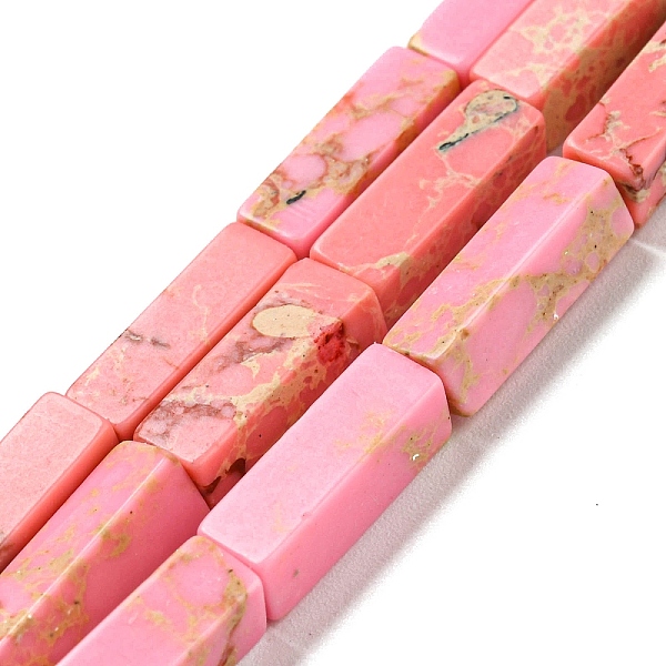 PandaHall Synthetic Imperial Jasper Dyed Beads Strands, Rectangle, Pink, 13~13.5x4~4.5x4~4.5mm, Hole: 1.4mm, about 28~29pcs/strand...
PandaHall Synthetic Imperial Jasper Dyed Beads Strands, Rectangle, Pink, 13~13.5x4~4.5x4~4.5mm, Hole: 1.4mm, about 28~29pcs/strand...