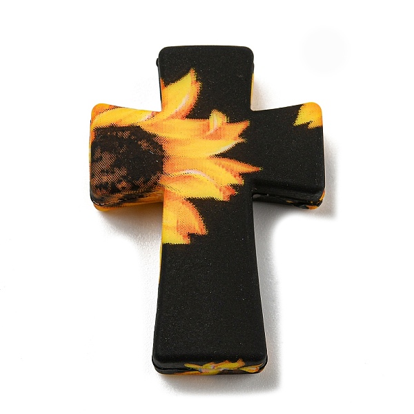 PandaHall Cross with Sunflower Silicone Focal Beads, Chewing Beads For Teethers, DIY Nursing Necklaces Making, Black, 35x25x8mm, Hole: 2mm...
PandaHall Cross with Sunflower Silicone Focal Beads, Chewing Beads For Teethers, DIY Nursing Necklaces Making, Black, 35x25x8mm, Hole: 2mm...