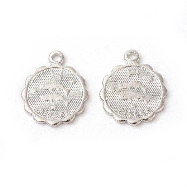 PandaHall Brass Charms, Rack Plating, Flat Round with Twelve Constellations, Pisces, 14x11.5x1mm, Hole: 1.2mm Brass Pisces
PandaHall Brass Charms, Rack Plating, Flat Round with Twelve Constellations, Pisces, 14x11.5x1mm, Hole: 1.2mm Brass Pisces