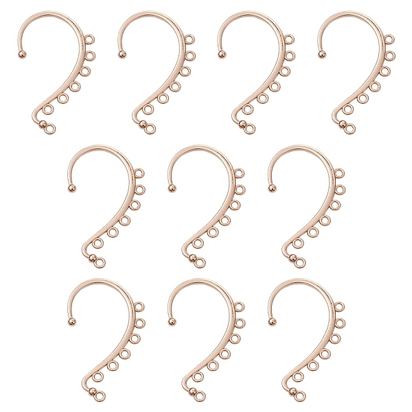 PandaHall Alloy Ear Cuff Findings, with 7 Loops, Ear Wrap Earring Hooks for Non Piercing Earring Making, Light Gold, 58x35x2mm, Hole: 2.5mm...
PandaHall Alloy Ear Cuff Findings, with 7 Loops, Ear Wrap Earring Hooks for Non Piercing Earring Making, Light Gold, 58x35x2mm, Hole: 2.5mm...