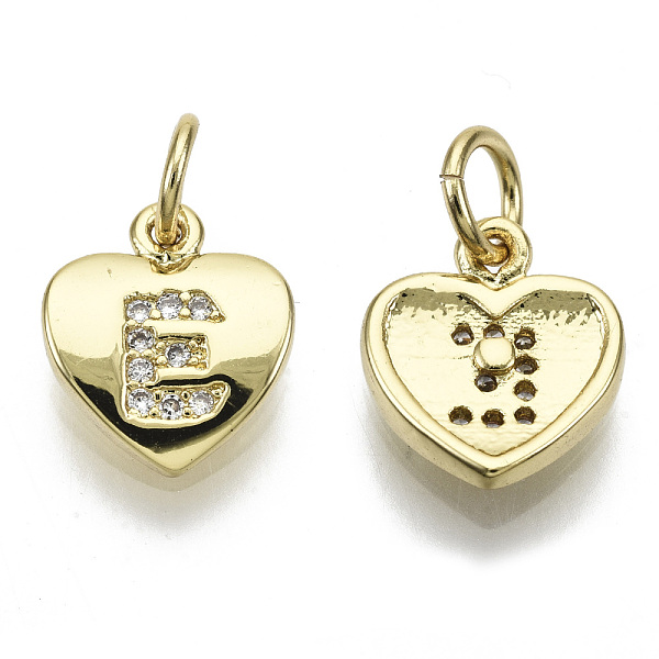 PandaHall Brass Micro Pave Clear Cubic Zirconia Charms, with Jump Ring, Heart with Letter, Real 16K Gold Plated, Nickel Free, Letter.E...
PandaHall Brass Micro Pave Clear Cubic Zirconia Charms, with Jump Ring, Heart with Letter, Real 16K Gold Plated, Nickel Free, Letter.E...