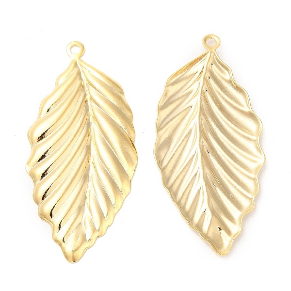 PandaHall Rack Plating Brass Pendants, Cadmium Free & Lead Free, Leaf Charm, Real 24K Gold Plated, 45.5x21.5x2mm, Hole: 1.8mm Brass Leaf
PandaHall Rack Plating Brass Pendants, Cadmium Free & Lead Free, Leaf Charm, Real 24K Gold Plated, 45.5x21.5x2mm, Hole: 1.8mm Brass Leaf