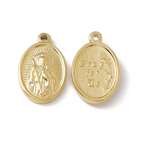 PandaHall Vacuum Plating 201 Stainless Steel Pendants, Oval with Saint & Word Pray for us Charm, Real 18K Gold Plated, 23x14.5x3mm, Hole...
PandaHall Vacuum Plating 201 Stainless Steel Pendants, Oval with Saint & Word Pray for us Charm, Real 18K Gold Plated, 23x14.5x3mm, Hole...