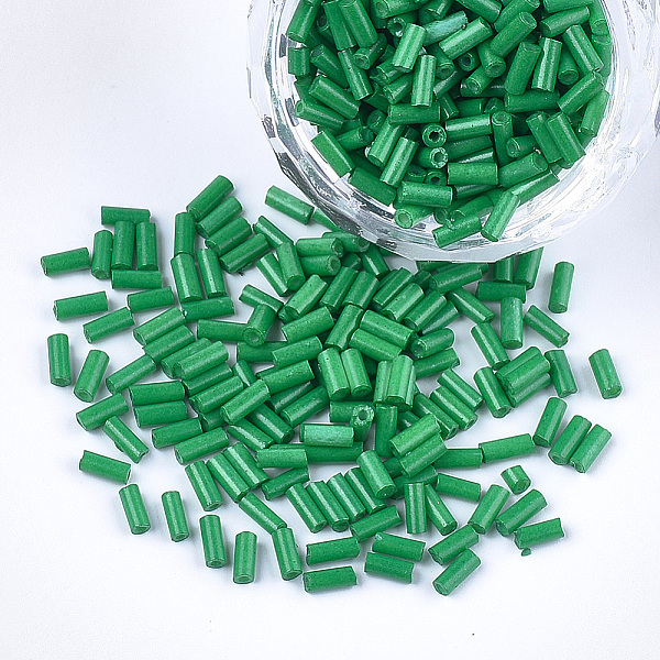 PandaHall Glass Bugle Beads, Round Hole, Opaque Colours, Green, 3~5x1.5~2mm, Hole: 0.8mm, about 15000pcs/bag Glass Green
PandaHall Glass Bugle Beads, Round Hole, Opaque Colours, Green, 3~5x1.5~2mm, Hole: 0.8mm, about 15000pcs/bag Glass Green