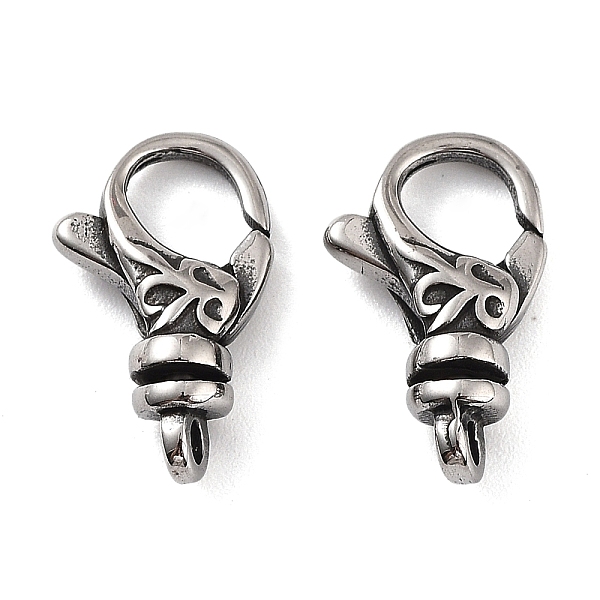 PandaHall Tibetan Style 316 Stainless Steel Lobster Claw Clasps, Antique Silver, 21.5x13x6mm, Hole: 2.4mm 316 Surgical Stainless Steel
PandaHall Tibetan Style 316 Stainless Steel Lobster Claw Clasps, Antique Silver, 21.5x13x6mm, Hole: 2.4mm 316 Surgical Stainless Steel