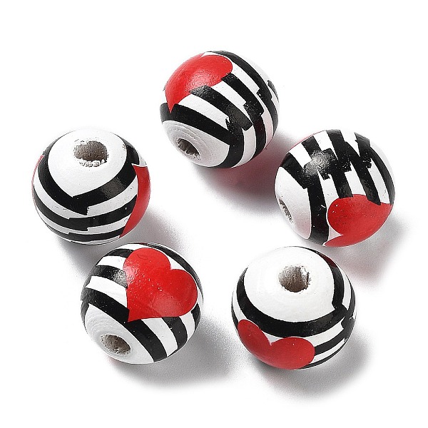 PandaHall Valentine's Day Theme Printed Wood Beads, Round, Heart, 15~16x14.5~15mm, Hole: 3~4mm Wood Heart Red
PandaHall Valentine's Day Theme Printed Wood Beads, Round, Heart, 15~16x14.5~15mm, Hole: 3~4mm Wood Heart Red