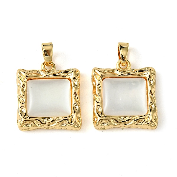 PandaHall Brass Pave Shell Pendants, Square Charms, Real 18K Gold Plated, 17.5x15.5x3.5mm, Hole: 4x2.5mm Shell Square White
PandaHall Brass Pave Shell Pendants, Square Charms, Real 18K Gold Plated, 17.5x15.5x3.5mm, Hole: 4x2.5mm Shell Square White