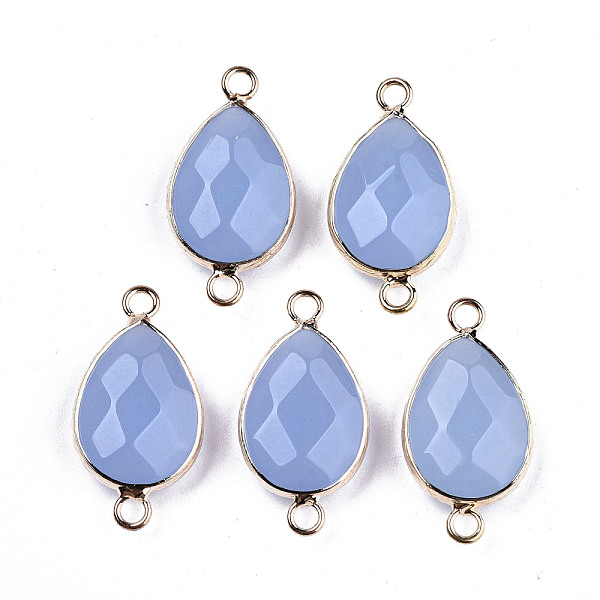 PandaHall Glass Links Connectors, with Light Gold Tone Brass Findings, Faceted Teardrop, 27x14x6mm, Hole: 2mm Glass Teardrop
PandaHall Glass Links Connectors, with Light Gold Tone Brass Findings, Faceted Teardrop, 27x14x6mm, Hole: 2mm Glass Teardrop