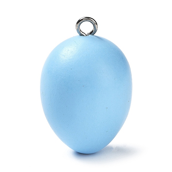 PandaHall Easter Theme Spray Painted Wood Pendants, Easter Egg Charms with Platinum Tone Iron Loops, Light Sky Blue, 46~48x28~29mm, Hole...
PandaHall Easter Theme Spray Painted Wood Pendants, Easter Egg Charms with Platinum Tone Iron Loops, Light Sky Blue, 46~48x28~29mm, Hole...