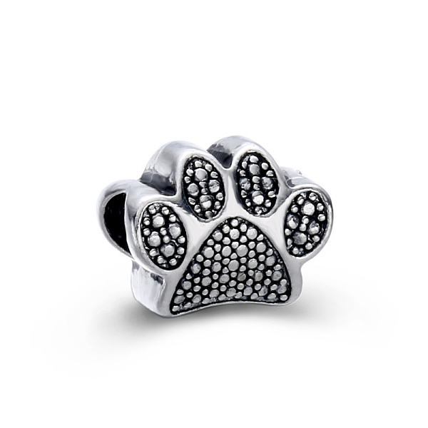 PandaHall Zinc Alloy European Beads, Large Hole Beads, Dog Paw Prints, Antique Silver, 10x12mm Alloy Dog
PandaHall Zinc Alloy European Beads, Large Hole Beads, Dog Paw Prints, Antique Silver, 10x12mm Alloy Dog