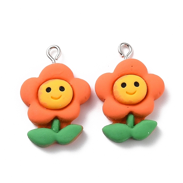 PandaHall Resin Pendants, with Platinum Iron Peg Bail, Sunflower, Dark Orange, 28x19x7mm, Hole: 2mm Resin Flower
PandaHall Resin Pendants, with Platinum Iron Peg Bail, Sunflower, Dark Orange, 28x19x7mm, Hole: 2mm Resin Flower
