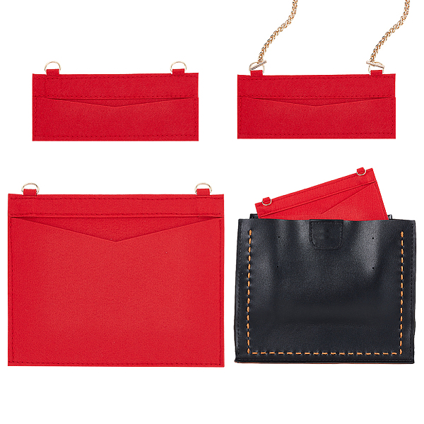 PandaHall WADORN 2 Styles Felt Organizer Insert for Purse, Women Pouchette Wallet Conversion Kit Mini Envelope Bag Insert Liner with D-ring..., Red
PandaHall WADORN 2 Styles Felt Organizer Insert for Purse, Women Pouchette Wallet Conversion Kit Mini Envelope Bag Insert Liner with D-ring..., Red