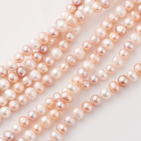 PandaHall Natural Cultured Freshwater Pearl Beads Strands, Oval, PeachPuff, 7~8x6~7mm, Hole: 0.5mm, about 56~57pcs/strand, 15.7 inch(40cm)..., Brown
PandaHall Natural Cultured Freshwater Pearl Beads Strands, Oval, PeachPuff, 7~8x6~7mm, Hole: 0.5mm, about 56~57pcs/strand, 15.7 inch(40cm)..., Brown