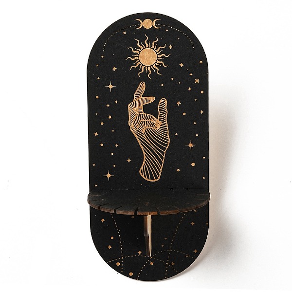 PandaHall Wooden Wall-Mounted Small Crystal Display Shelf, Witch Hanging Crystal Holder, for Crystal Dowsing Pendulum Pendant Storage, Palm..., Black
PandaHall Wooden Wall-Mounted Small Crystal Display Shelf, Witch Hanging Crystal Holder, for Crystal Dowsing Pendulum Pendant Storage, Palm..., Black